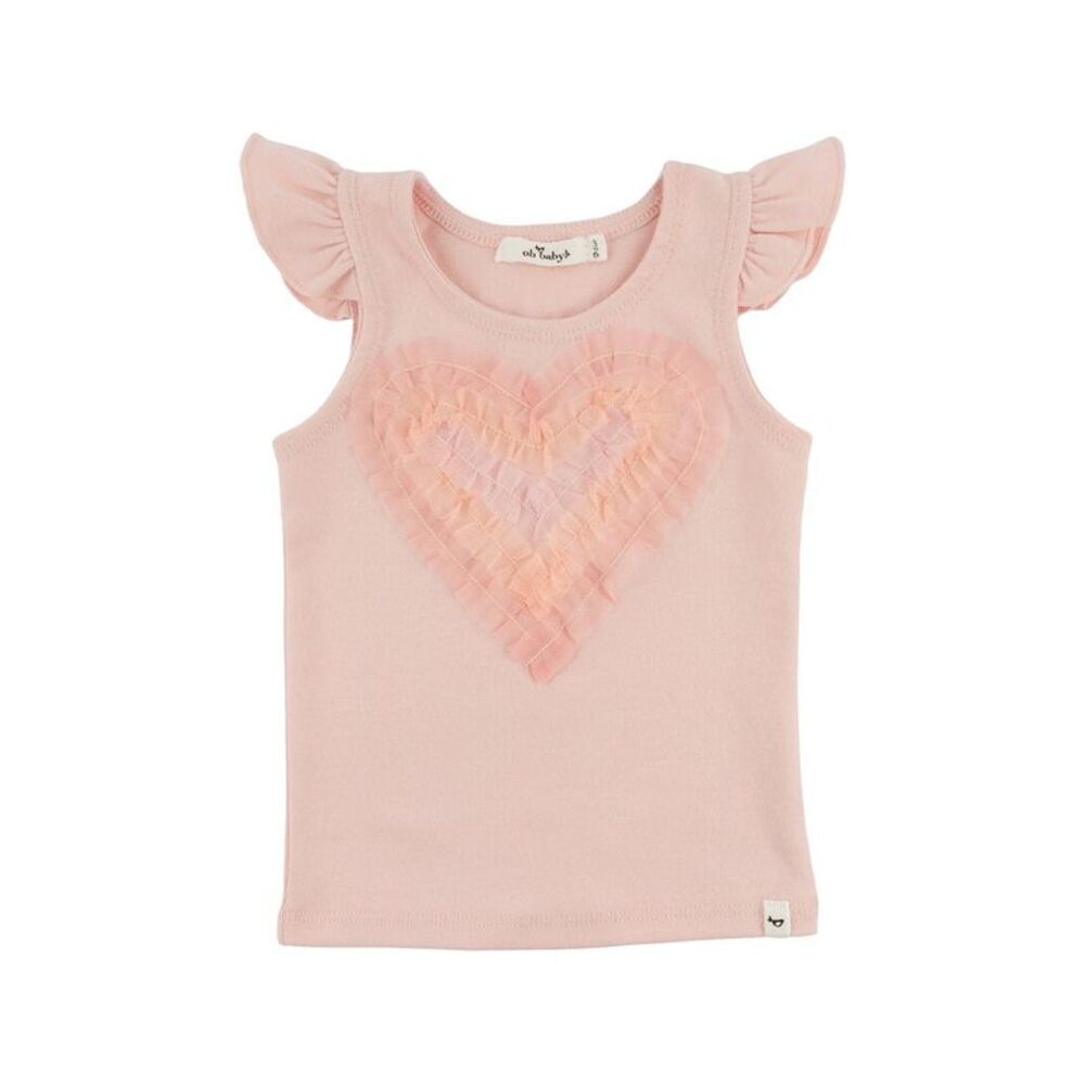 Oh Baby!  Pink flutter sleeve tank
